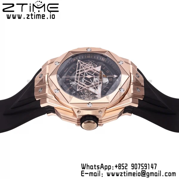 HUBLOT Big Bang Sang Bleu II Chrono 418.OX.1108.RX.MXM19 RG BBF Best Edition  Black Dial on Black Rubber Strap HUB1240 - Super Clone Watch | 1:1 Best Version