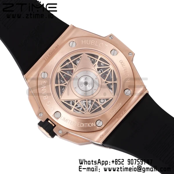 HUBLOT Big Bang Sang Bleu II Chrono 418.OX.1108.RX.MXM19 RG BBF Best Edition  Black Dial on Black Rubber Strap HUB1240 - Super Clone Watch | 1:1 Best Version