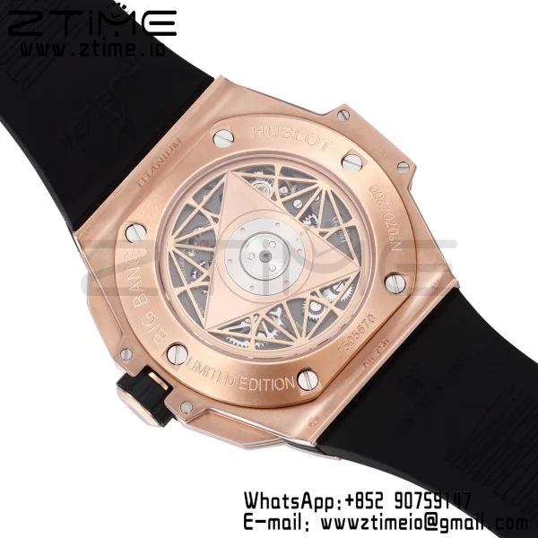 HUBLOT Big Bang Sang Bleu II Chrono 418.OX.2001.RX.MXM20 RG BBF Best Edition  White Dial on White Rubber Strap HUB1240 - Super Clone Watch | 1:1 Best Version