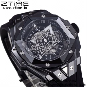 HUBLOT Big Bang Sang Bleu II  418.CX.1114.RX.MXM20 Black Ceramic BBF Best Edition Black Dial on Black Rubber Strap A1240 - Super Clone Watch | 1:1 Best Version