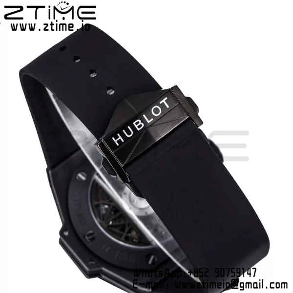 HUBLOT Big Bang Sang Bleu II  418.CX.1114.RX.MXM20 Black Ceramic BBF Best Edition Black Dial on Black Rubber Strap A1240 - Super Clone Watch | 1:1 Best Version