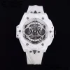 HUBLOT Big Bang Sang Bleu II 418.HX.2001.RX.MXM21 White Ceramic BBF Best Edition White Dial on White Rubber Strap A1240 - Super Clone Watch | 1:1 Best Version
