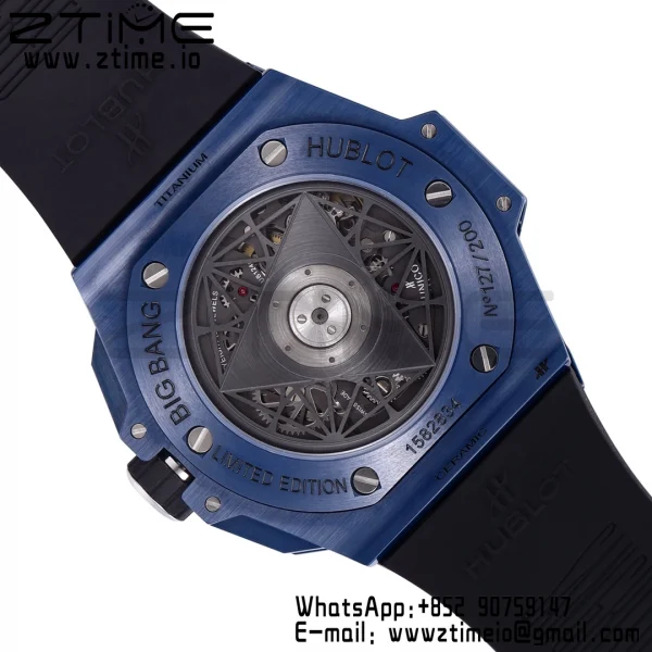 HUBLOT Big Bang Sang Bleu 418.EX.5107.RX.MXM21 Blue Ceramic BBF Best Edition Blue Dial on Blue Rubber Strap A1240 - Super Clone Watch | 1:1 Best Version