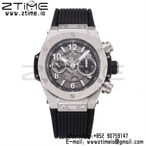 HUBLOT Big Bang Unico 44mm 421.NX.1170.RX Titanium BBF 1:1 Best Edition Skeleton Dial on Black Rubber Strap A1280 V2 - Super Clone Watch | 1:1 Best Version