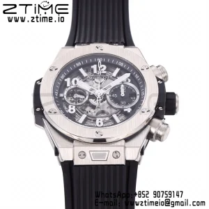 HUBLOT Big Bang Unico 44mm 421.NX.1170.RX Titanium BBF 1:1 Best Edition Skeleton Dial on Black Rubber Strap A1280 V2 - Super Clone Watch | 1:1 Best Version