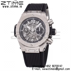 HUBLOT Big Bang Unico 44mm 421.NX.1170.RX Titanium BBF 1:1 Best Edition Skeleton Dial on Black Rubber Strap A1280 V2 - Super Clone Watch | 1:1 Best Version