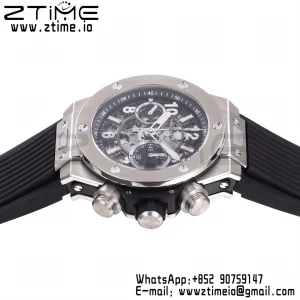 HUBLOT Big Bang Unico 44mm 421.NX.1170.RX Titanium BBF 1:1 Best Edition Skeleton Dial on Black Rubber Strap A1280 V2 - Super Clone Watch | 1:1 Best Version