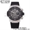HUBLOT ビッグ・バン ウニコ 44mm 421.NM.1170.RX チタンBBF 1:1 ベスト・エディション スケルトンダイアル ブラックセラミックベゼル ブラックラバーストラップ A1280 V2 - スーパークローンウォッチ｜1:1 ベスト・バージョン
