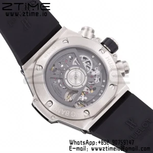 HUBLOT Big Bang Unico 44mm 421.NM.1170.RX Titanium BBF 1:1 Best Edition Skeleton Dial Black Ceramic Bezel on Black Rubber Strap A1280 V2 - Super Clone Watch | 1:1 Best Version