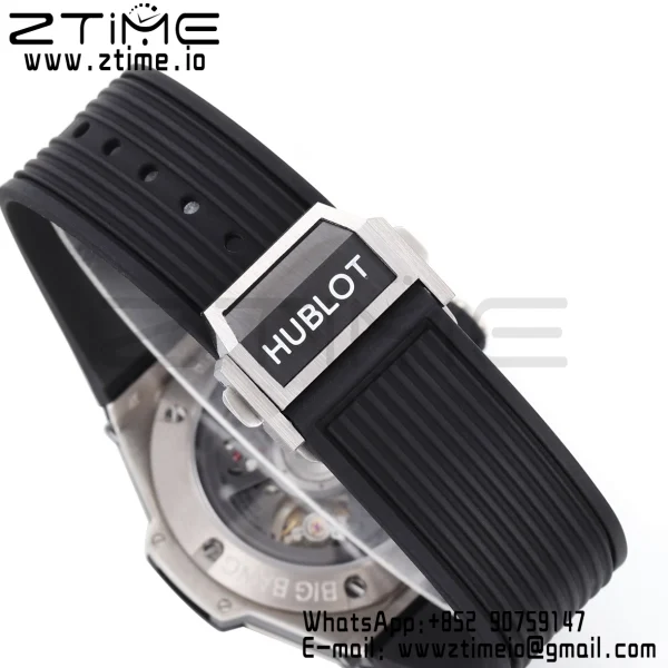 HUBLOT Big Bang Unico 44mm 421.NM.1170.RX Titanium BBF 1:1 Best Edition Skeleton Dial Black Ceramic Bezel on Black Rubber Strap A1280 V2 - Super Clone Watch | 1:1 Best Version