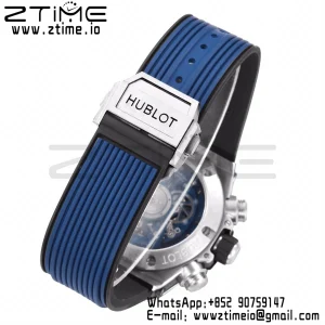 HUBLOT Big Bang Unico 44mm 421.NX.5170.RX Titanio BBF 1:1 Mejor Edición Esfera Esqueleto con Correa de Caucho Azul A1280 V2 - Reloj Super Clon | 1:1 Mejor Versión