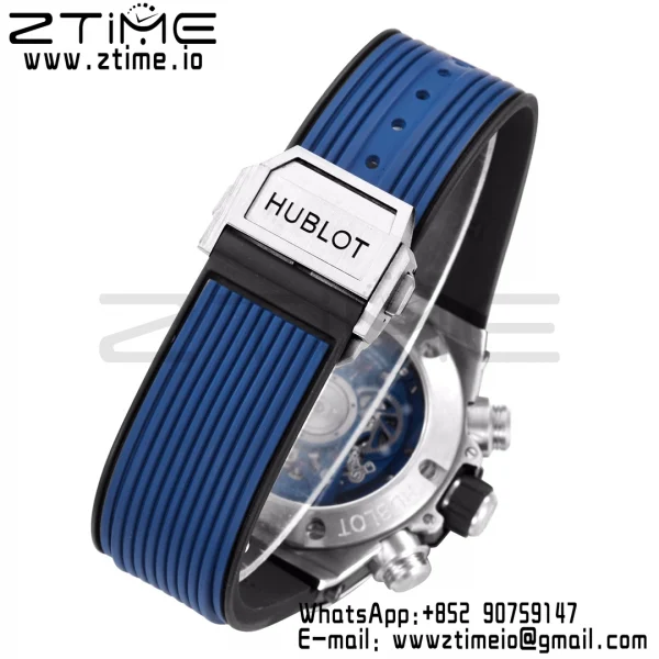 HUBLOT Big Bang Unico 44mm 421.NL.5170.RX Titanium BBF 1:1 Best Edition Skeleton Dial Blue Ceramic Bezel on Blue Rubber Strap A1280 V2 - Super Clone Watch | 1:1 Best Version