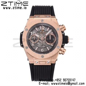 HUBLOT Big Bang Unico 44mm 421.OX.1170.RX  BBF 1:1 Best Edition Skeleton Dial on Black Rubber Strap A1280 V2 - Super Clone Watch | 1:1 Best Version