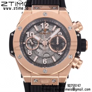 HUBLOT Big Bang Unico 44mm 421.OX.1170.RX  BBF 1:1 Best Edition Skeleton Dial on Black Rubber Strap A1280 V2 - Super Clone Watch | 1:1 Best Version
