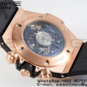 HUBLOT Big Bang Unico 44mm 421.OX.5170.RX BBF 1:1 Best Edition Skeleton Dial pe curea de cauciuc albastru A1280 V2 - Super Clone Watch | 1:1 Best Version