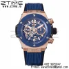 HUBLOT Big Bang Unico 44mm 421.OL.5180.RX RG BBF 1:1 Best Edition Skeleton Dial Blue Ceramic Bezel on Blue Rubber Strap A1280 V2 - Super Clone Watch | 1:1 Best Version