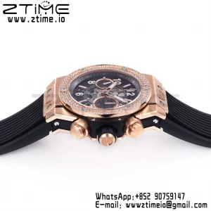 HUBLOT Big Bang Unico 44mm 421.OX.1180.RX.1104  Diamonds Bezel BBF 1:1 Best Edition Skeleton Dial on Black Rubber Strap A1280 V2 - Super Clone Watch | 1:1 Best Version