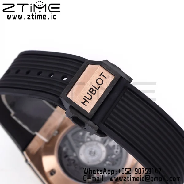 HUBLOT Big Bang Unico 44mm 421.OX.1180.RX.1104 Diamonds Bezel BBF 1:1 Best Edition Quadrante Scheletrato su Cinturino in Gomma Nera A1280 V2 - Orologio Super Clone | 1:1 Best Version
