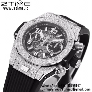 HUBLOT Big Bang Unico 44mm 421.NX.1170.RX Titanium BBF 1:1 Best Edition Cadran squelette sur bracelet caoutchouc noir A1280 V2 - Super Clone Watch | 1:1 Best Version