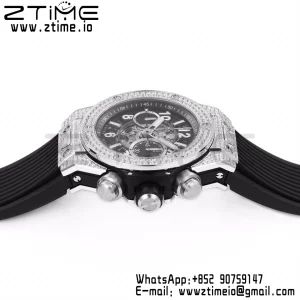 HUBLOT Big Bang Unico 44mm 421.NX.1170.RX Titanium BBF 1:1 Best Edition Cadran squelette sur bracelet caoutchouc noir A1280 V2 - Super Clone Watch | 1:1 Best Version