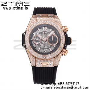 HUBLOT Big Bang Unico 44mm 421.OX.1180.RX.1104  RG BBF 1:1 Best Edition Skeleton Dial on Black Rubber Strap A1280 V2 - Super Clone Watch | 1:1 Best Version