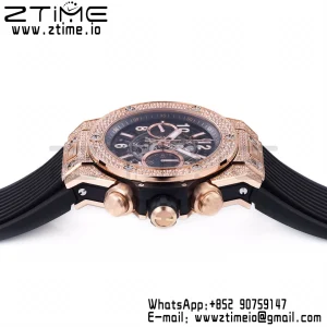 HUBLOT Big Bang Unico 44mm 421.OX.1180.RX.1104 RG BBF 1:1 Best Edition Quadrante scheletrato su cinturino in gomma nera A1280 V2 - Orologio Super Clone | 1:1 Best Version