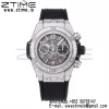 HUBLOT Big Bang Unico 44mm 421.NX.1170.RX Titanium Full Diamonds BBF 1:1 Best Edition Skeleton Dial T Diamonds Bezel on Black Rubber Strap A1280 V2 - Super Clone Watch | 1:1 Best Version