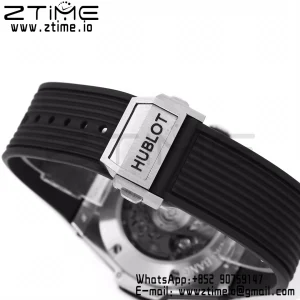 HUBLOT Big Bang Unico 44mm 421.NX.1170.RX Titanium Full Diamonds BBF 1:1 Best Edition Skeleton Dial T Diamonds Bezel on Black Rubber Strap A1280 V2 - Super Clone Watch | 1:1 Best Version