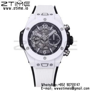 HUBLOT Big Bang Unico 42mm 441.HX.1171.RX White Ceramic BBF 1:1 Best Edition Skeleton Dial on White Rubber Strap A1280 V2 - Super Clone Watch | 1:1 Best Version