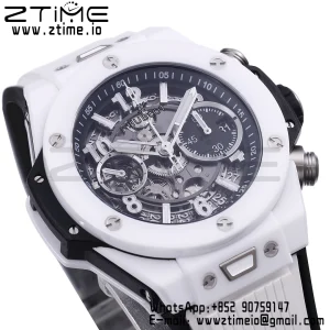 HUBLOT Big Bang Unico 42mm 441.HX.1171.RX White Ceramic BBF 1:1 Best Edition Skeleton Dial on White Rubber Strap A1280 V2 - Super Clone Watch | 1:1 Best Version