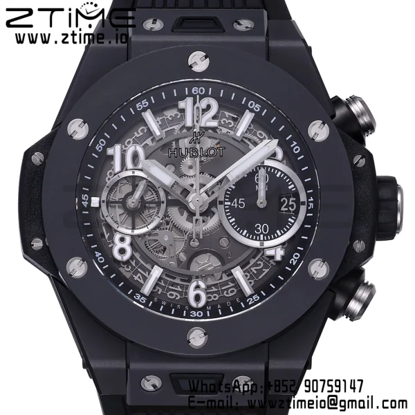 HUBLOT Big Bang Unico 42mm 441.CI.1171.RX White Ceramic BBF 1:1 Best Edition Skeleton Dial on Black Rubber Strap A1280 V2 - Super Clone Watch | 1:1 Best Version