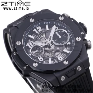 HUBLOT Big Bang Unico 42mm 441.CI.1171.RX White Ceramic BBF 1:1 Best Edition Skeleton Dial on Black Rubber Strap A1280 V2 - Super Clone Watch | 1:1 Best Version
