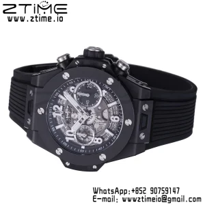 HUBLOT Big Bang Unico 42mm 441.CI.1171.RX White Ceramic BBF 1:1 Best Edition Skeleton Dial on Black Rubber Strap A1280 V2 - Super Clone Watch | 1:1 Best Version