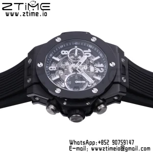 HUBLOT Big Bang Unico 42mm 441.CI.1171.RX White Ceramic BBF 1:1 Best Edition Skeleton Dial on Black Rubber Strap A1280 V2 - Super Clone Watch | 1:1 Best Version
