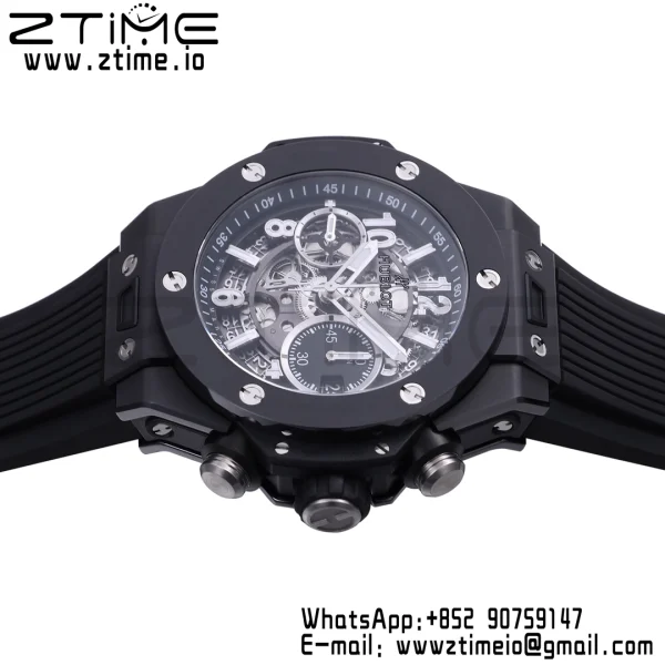 HUBLOT Big Bang Unico 42mm 441.CI.1171.RX White Ceramic BBF 1:1 Best Edition Skeleton Dial on Black Rubber Strap A1280 V2 - Super Clone Watch | 1:1 Best Version