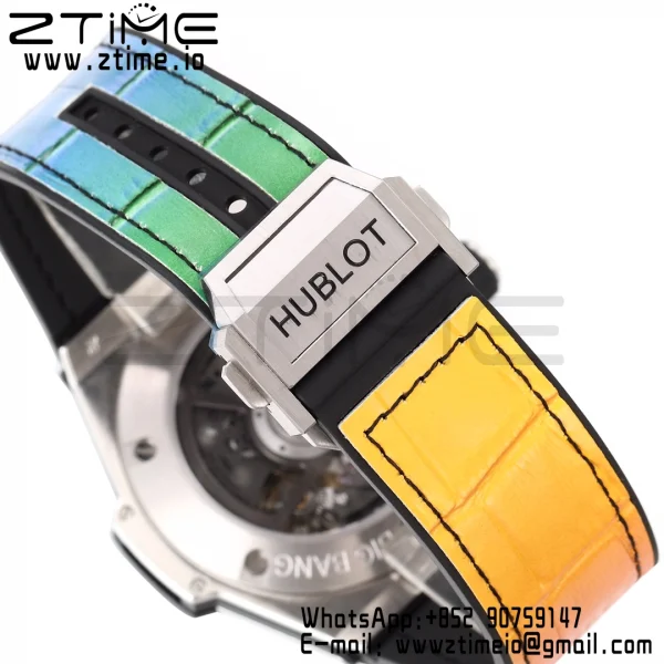 ウブロ ビッグバン ウニコ レインボーキング 44mm 441.NX.1117.LR.0999 SS フルダイヤ BBF 1:1 ベストエディション スケルトン文字盤 ダイヤベゼル レインボーグミ ストラップ A1280 V2 - スーパークローンウォッチ｜1:1 ベストバージョン