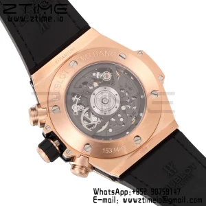 Hublot Big Bang Unico Rainbow King 44mm 411.OX.9910.LR.0999  RG Full Diamonds BBF 1:1 Best Edition Skeleton Dial  Diamonds Bezel on Rainbow Gummy Strap A1280 V2 - Super Clone Watch | 1:1 Best Version