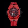 Hublot Big Bang Unico 441.CF.8513.RX Red Ceramic BBF 1:1 Best Edition Skeleton Dial on Red Rubber Strap A1280 - Super Clone Watch | 1:1 Best Version