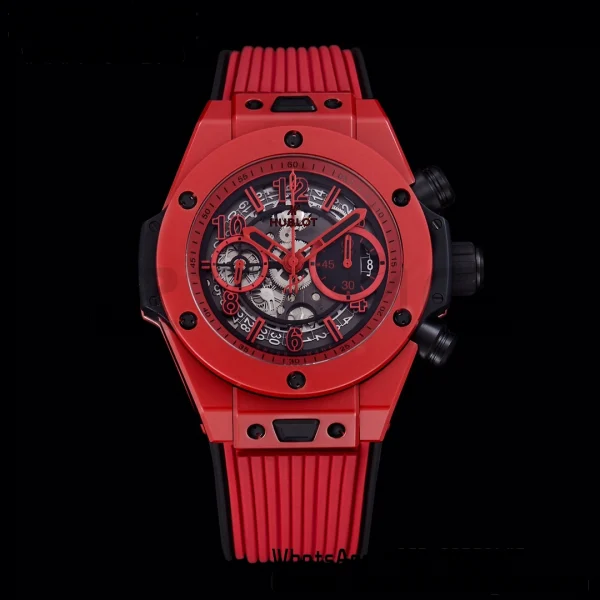 Hublot Big Bang Unico 441.CF.8513.RX Red Ceramic BBF 1:1 Best Edition Skeleton Dial on Red Rubber Strap A1280 - Super Clone Watch | 1:1 Best Version