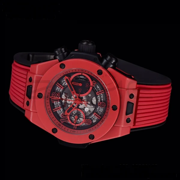 Hublot Big Bang Unico 441.CF.8513.RX Red Ceramic BBF 1:1 Best Edition Skeleton Dial on Red Rubber Strap A1280 - Super Clone Watch | 1:1 Best Version