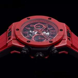 Hublot Big Bang Unico 441.CF.8513.RX Red Ceramic BBF 1:1 Best Edition Skeleton Dial on Red Rubber Strap A1280 - Super Clone Watch | 1:1 Best Version