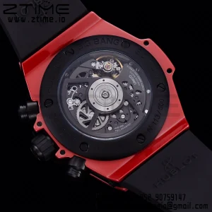 Hublot Big Bang Unico 441.CF.8513.RX Red Ceramic BBF 1:1 Best Edition Skeleton Dial on Red Rubber Strap A1280 - Super Clone Watch | 1:1 Best Version