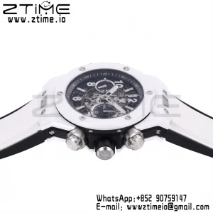 Hublot Big Bang Unico 421.HX.1170.RX White Ceramic BBF 1:1 Best Edition Skeleton Dial on White Rubber Strap A1280 - Super Clone Watch | 1:1 Best Version