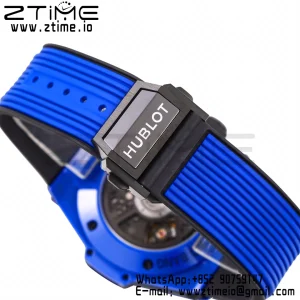 Hublot Big Bang Unico 441.ES.5119.RX Blue Ceramic BBF 1:1 Best Edition Skeleton Dial pe curea de cauciuc albastru A1280 - Super Clone Watch | 1:1 Best Version