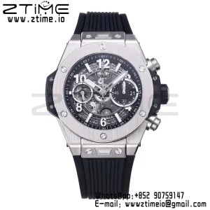 HUBLOT Big Bang Unico 42mm 441.NX.1171.RX Titanium BBF 1:1 Best Edition Skeleton Dial on Black Rubber Strap A1280 V2 - Super Clone Watch | 1:1 Best Version