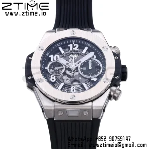 HUBLOT Big Bang Unico 42mm 441.NX.1171.RX Titanium BBF 1:1 Best Edition Skeleton Dial on Black Rubber Strap A1280 V2 - Super Clone Watch | 1:1 Best Version