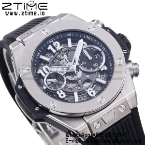 HUBLOT Big Bang Unico 42mm 441.NX.1171.RX Titanium BBF 1:1 Best Edition Skeleton Dial on Black Rubber Strap A1280 V2 - Super Clone Watch | 1:1 Best Version
