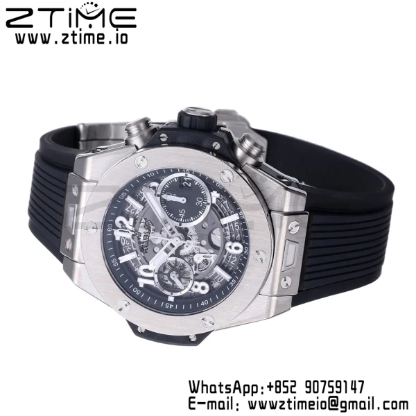 HUBLOT Big Bang Unico 42mm 441.NX.1171.RX Titanium BBF 1:1 Best Edition Skeleton Dial on Black Rubber Strap A1280 V2 - Super Clone Watch | 1:1 Best Version