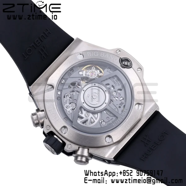 HUBLOT Big Bang Unico 42mm 441.NX.1171.RX Titanium BBF 1:1 Best Edition Skeleton Dial on Black Rubber Strap A1280 V2 - Super Clone Watch | 1:1 Best Version