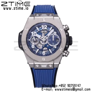 HUBLOT Big Bang Unico 42mm 441.NX.5171.RX Titanium BBF 1:1 Best Edition Skeleton Dial on Blue Rubber Strap A1280 V2 - Super Clone Watch | 1:1 Best Version